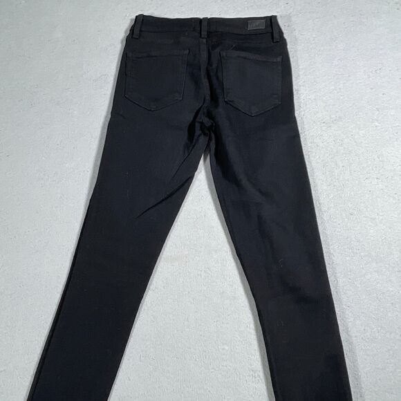 Paige Jeans Womens Verdugo‎ Ankle Skinny size 27 x 30 Black Denim Stretch - Picture 10 of 12
